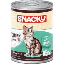 Snacky Chunk Yetişkin Kedi Konservesi Ciğerli - 400GR