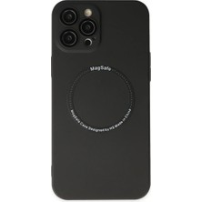Apple iPhone 12 Pro Kılıf Jack Magneticsafe Lens Silikon - Siyah