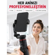 MiraLive 360° Aı Akıllı Takipli Selfie Stick Gimbal Stabilizatör Bluetooth Kumandalı Uzayabilir Telefon Tripodu