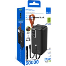 Acl PW-171 50.000 Mah LED Aydınlatmalı Hızlı Şarj Powerbank