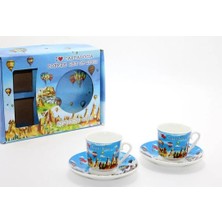 Otantik Ikili Fincan Seti 6x8 cm Kahve Sunumu