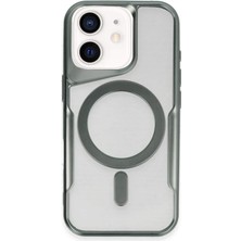 Apple iPhone 11 Kılıf Boyi Magsafe Silikon Kapak - Yeşil