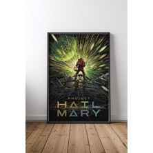 Project Hail Mary Astronot Tasarım 2 Çerçeveli Tablo Poster Film Odası Duvar Dekoru
