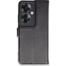 Oppo Reno 11F Kılıf Trend S Plus Kapaklı Kılıf - Siyah