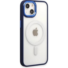 Apple iPhone 15 Pro Kılıf Room Magneticsafe Silikon - Lacivert
