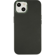 Apple iPhone 14 Plus Kılıf Asya Deri Silikon - Koyu Yeşil