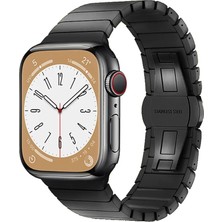 Apple Watch 38MM KR413 Fine Steel Kordon - Siyah