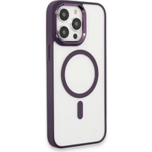 Apple iPhone 15 Pro Max Kılıf Room Magneticsafe Silikon - Derin Mor