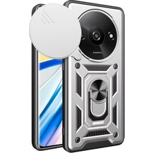 Neva Prime Xiaomi Redmi A3 4g Kılıf Pars Lens Yüzüklü Silikon - Gümüş