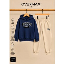 Overmax Brooklyn Baskılı Çocuk Kapüşonlu Eşofman Takımı – 3-12 Yaş