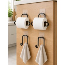 Banyo ve Mutfak Için 4 Parça Set 2 Adet Kağıtlık 2 Adet Havlu Askısı