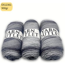 Oxford İplik Ihrac Fazlası 3'lü Paket 900 gr Akrilik Ebruli EX12361