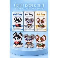 3’lü Köpek Karakter Figürü Seti Brıcks 3D Mini Blok Yapı Oyuncağı- 559 Parça
