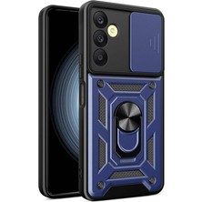 ENNAR Samsung Galaxy A25 Tank Kılıf Manyetik Standlı Sürgülü Kamera Korumalı Yüzüklü Kapak