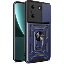 ENNAR Tecno Pova 5 Tank Kılıf Manyetik Standlı Sürgülü Kamera Korumalı Yüzüklü Kapak