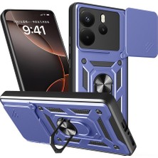 ENNAR Xiaomi Redmi Note 14 4g Tank Kılıf Manyetik Standlı Sürgülü Kamera Korumalı Yüzüklü Kapak