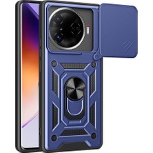 ENNAR Tecno Camon 30 Pro 5g Tank Kılıf Manyetik Standlı Sürgülü Kamera Korumalı Yüzüklü Kapak