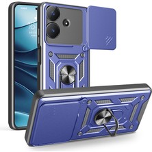 ENNAR Realme Note 60 Tank Kılıf Manyetik Standlı Sürgülü Kamera Korumalı Yüzüklü Kapak