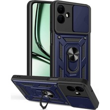 ENNAR Samsung Galaxy A07 Tank Kılıf Manyetik Standlı Sürgülü Kamera Korumalı Yüzüklü Kapak
