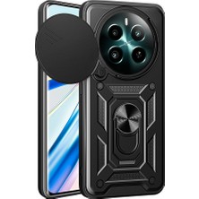 ENNAR Realme 12 Plus Tank Kılıf Manyetik Standlı Sürgülü Kamera Korumalı Yüzüklü Kapak