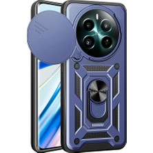 ENNAR Realme 12 Tank Kılıf Manyetik Standlı Sürgülü Kamera Korumalı Yüzüklü Kapak