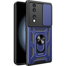 ENNAR Honor 70 Tank Kılıf Manyetik Standlı Sürgülü Kamera Korumalı Yüzüklü Kapak