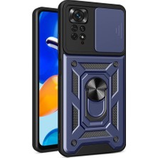 ENNAR Xiaomi Redmi Note 11 Pro 4g Tank Kılıf Manyetik Standlı Sürgülü Kamera Korumalı Yüzüklü Kapak