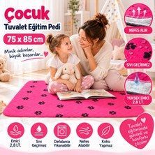 CDE Pati Desenli Çocuk Tuvalet Eğitim Pedi 75X85 cm 5 Katlı Yıkanabilir Sıvı Geçirmez Yatak Koruyucu