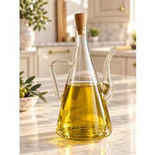 Borosilikat Cam Yağdanlık Yağlık Glazzy  500 ml ( 1 Adet Standsız)