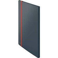 Frefly Store Kadife Gri A4 Sunum Dosyası, 20 Şeffaf Dosya ile 40 Yaprak Kapasite