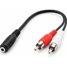 BK Teknoloji 3.5mm Dişi 2 Rca Erkek Stereo Ses Kablosu Uzunluk ve Materyal Özellikleriyle