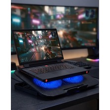 Laptop Soğutucu Stand Çift Fanlı 17 Inç Uyumlu Ayarlanabilir Notebook Altlığı