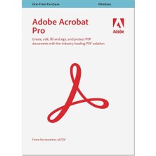 Adobe Acrobat Pro Dc Dijital Lisans 1 Kullanıcı Ömür Boyu Lisans Hızlı Aktivasyon ile Popüler Yazılım