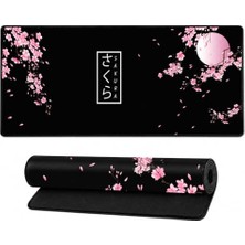 Şanal Mcstorey Zen Xxl Mouse Pad 90X40 Cm, Büyük Masa Matı, 3 mm Dikişli Kenar, Kaymaz Kauçuk Taban, Gaming Mousepad – Sakura Moon