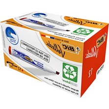 Myg Plus Kesik Uçlu Beyaz Tahta Kalemi, Kırmızı Renk, 12'li Set