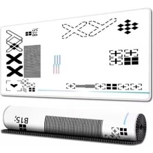 Şanal Mcstorey Grıd Xxl Mouse Pad 90X40 Cm, Büyük Masa Matı, 3 mm Dikişli Kenar, Kaymaz Kauçuk Taban, Gaming Mousepad – White Grid