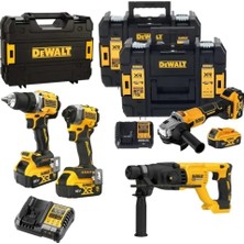 Dewalt x Xr Profesyonel 18V Set (Kırıcı, Taşlama, Vidalama,torklu, 4 Akü, 3 Çanta)