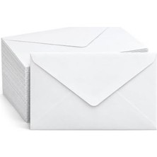 Odea 100 Adet Beyaz Mektup Zarfı 114 x 162 Mm, Tutkallı Kapaklı Beyaz Zarf, Evrak ve Yazışma Için