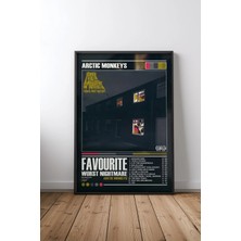 Arktik Monkeys Favori En Kötü Kabus Çerçeveli Tablo Poster Salon Duvar Dekoru Hediye
