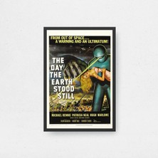 The Day The Earth Stood Still Film Posteri Çerçeveli Tablo Sinema Odası Duvar Dekoru
