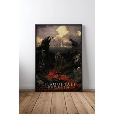 Veba Masalı Requiem Oyunu Çerçeveli Tablo Poster Genç Odası Duvar Dekoru Hediye