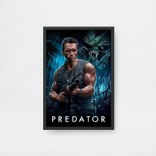 Predator Tasarım 2 Film Posteri Çerçeveli Tablo Sinema Odası Duvar Dekoru