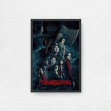 Thanksgiving Tasarım 2 Film Posteri Çerçeveli Tablo Sinema Odası Duvar Dekoru