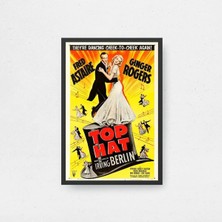 Top Hat Film Posteri Çerçeveli Tablo Sinema Odası Duvar Dekoru