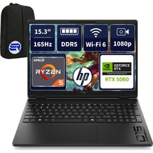 Hp Hyperx Omen 15-GB0007NT D2QW3EAEP5 Ryzen5 240 RTX5060 16GBRAM 1tbssd 15.3'' Wuxga 165Hz WIN11 Pro + Elektropasaj Çanta