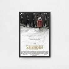 Schindler's List Tasarım 2 Film Posteri Çerçeveli Tablo Sinema Odası Duvar Dekoru