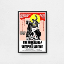 The Werewolf Vs Vampire Woman Film Posteri Çerçeveli Tablo Sinema Odası Duvar Dekoru
