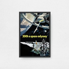 2001 A Space Odyssey Tasarım 2 Film Posteri Çerçeveli Tablo Sinema Odası Duvar Dekoru