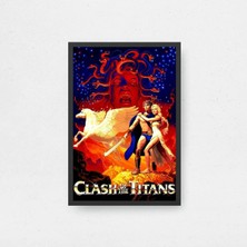 Clash Of The Titans Film Posteri Çerçeveli Tablo Sinema Odası Duvar Dekoru