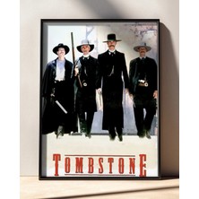 Tombstone Tasarım 3 Film Posteri Çerçeveli Tablo Sinema Odası Duvar Dekoru